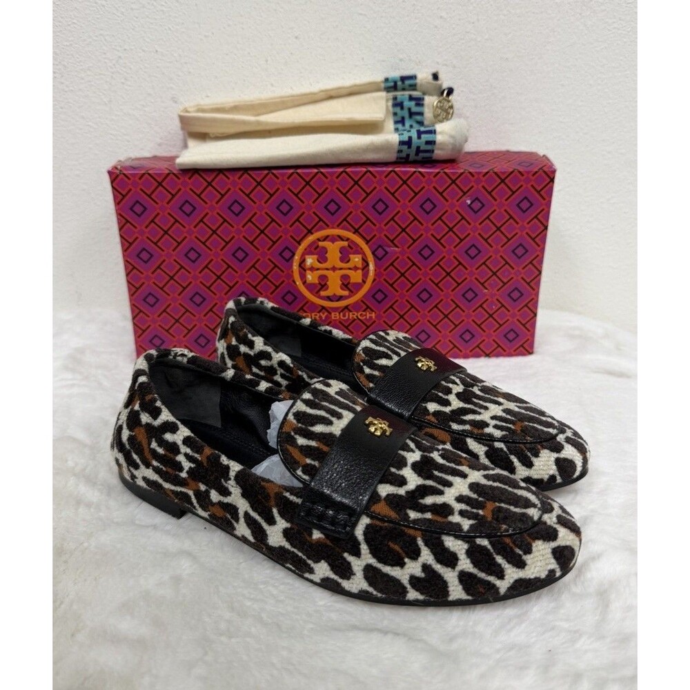 TORY BURCH Ballet Loafer Reva Leopard Velvet Size 6 $348 New